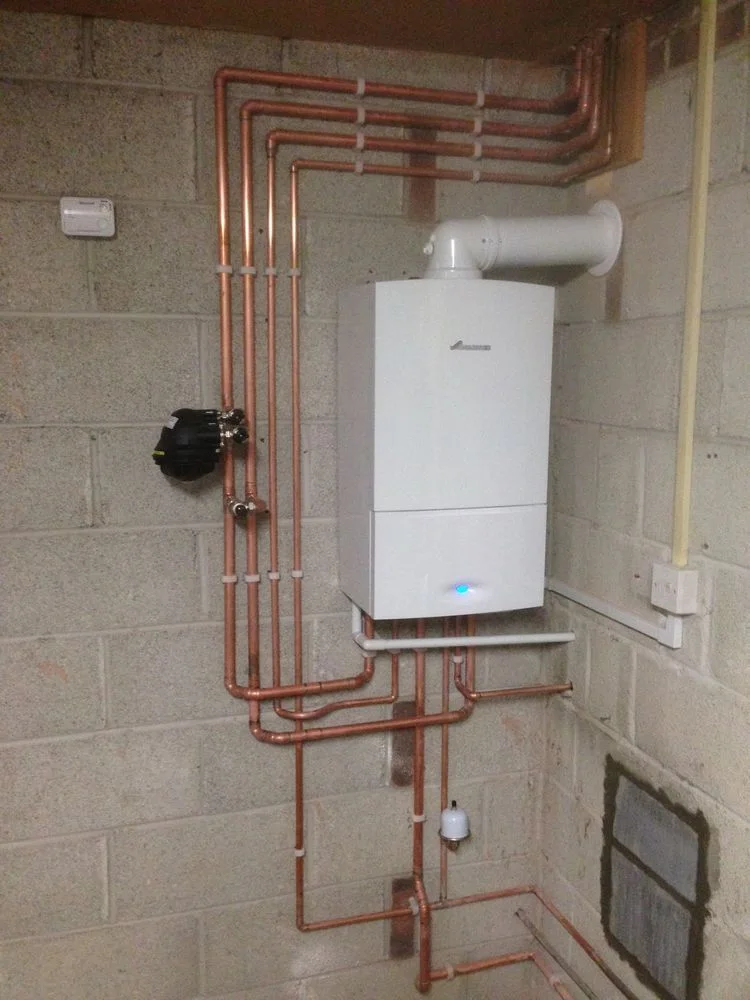 Boiler installation and copper pipework featured on the Scott Plumbing & Heating demo